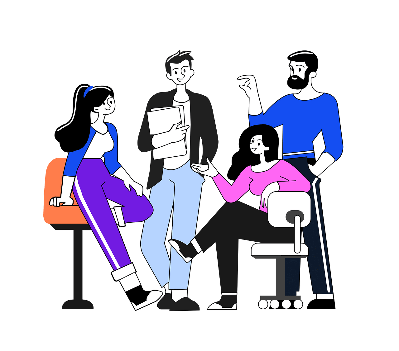 Personas trabajando en la computadora
